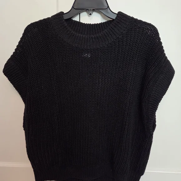 Apiece Apart Olivia Linen Vest, Black - Picture 2 of 4